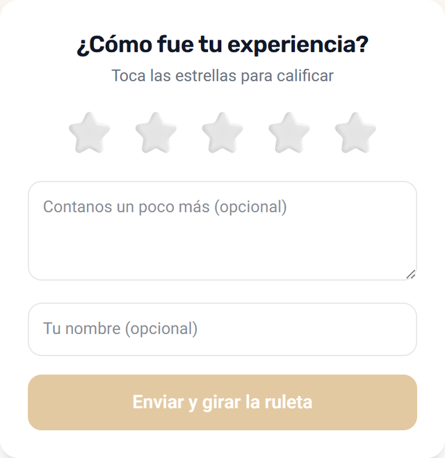 El cliente escanea y opina