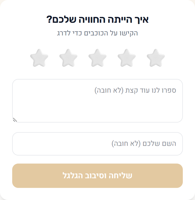 הלקוח סורק ומדרג